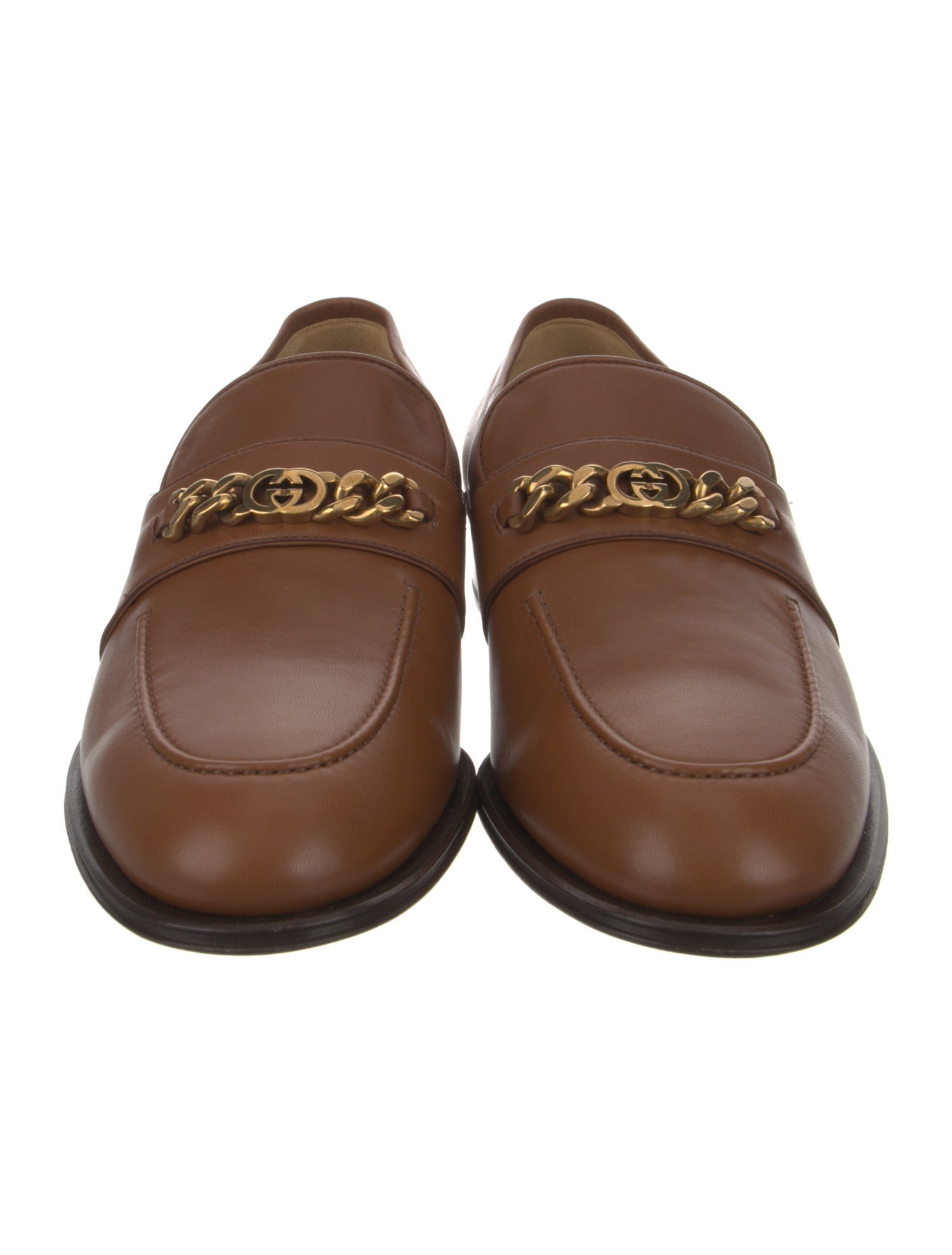 Gucci Sukey Logo Leather Monk Straps