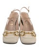 Gucci Horsebit Accent Leather Slingback Pumps