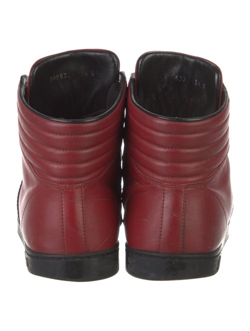 Gucci Web Accent Leather Sneakers