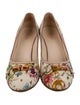 Gucci Horsebit Accent Canvas Pumps
