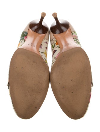 Gucci Horsebit Accent Canvas Pumps