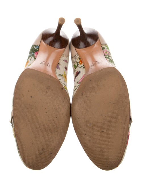 Gucci Horsebit Accent Canvas Pumps