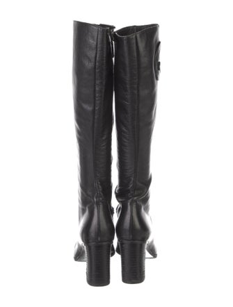 Gucci Interlocking G Logo Leather Boots