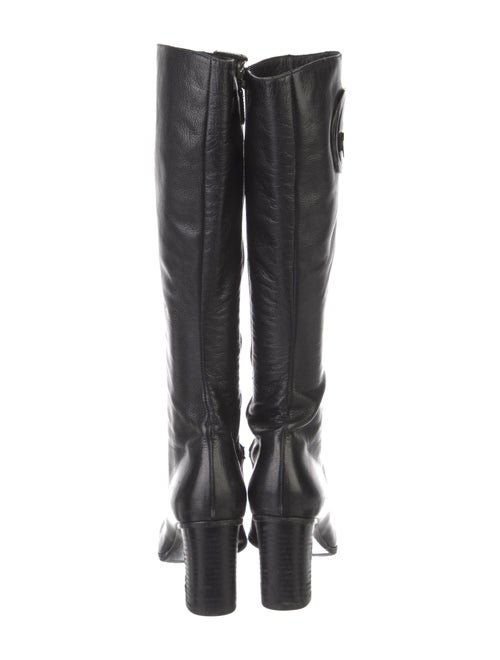 Gucci Interlocking G Logo Leather Boots