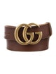 Gucci Double G Logo Leather Belt
