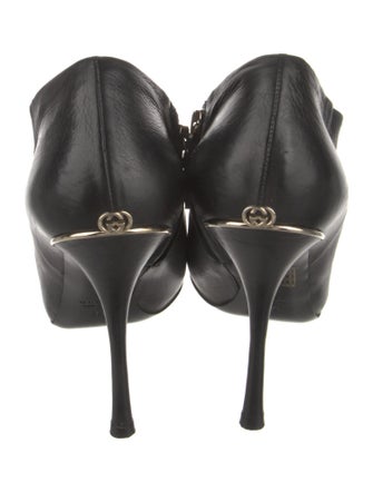 Gucci Interlocking G Logo Leather Boots