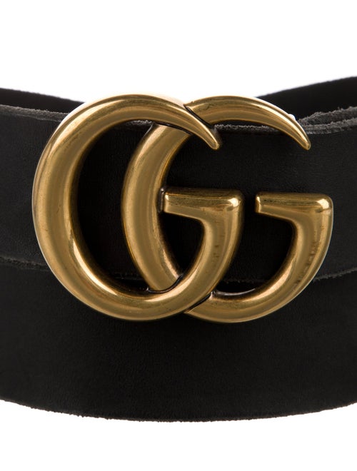 Gucci Running GG Logo Leather Belt