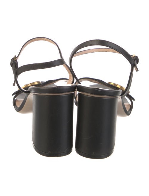 Gucci Double G Logo Leather Sandals
