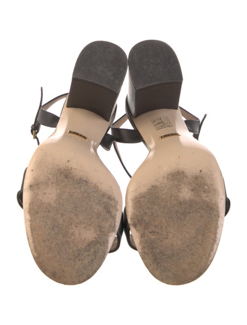 Gucci Double G Logo Leather Sandals