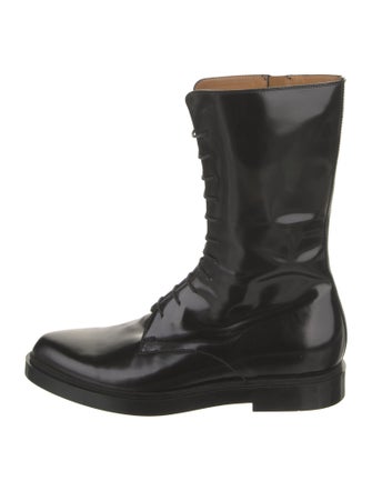 Gucci Patent Leather Lace-Up Boots