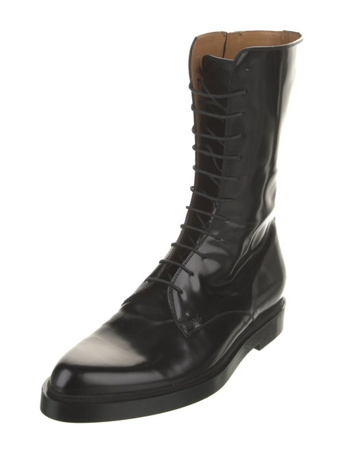 Gucci Patent Leather Lace-Up Boots