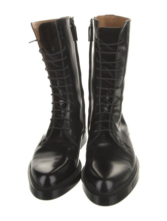 Gucci Patent Leather Lace-Up Boots