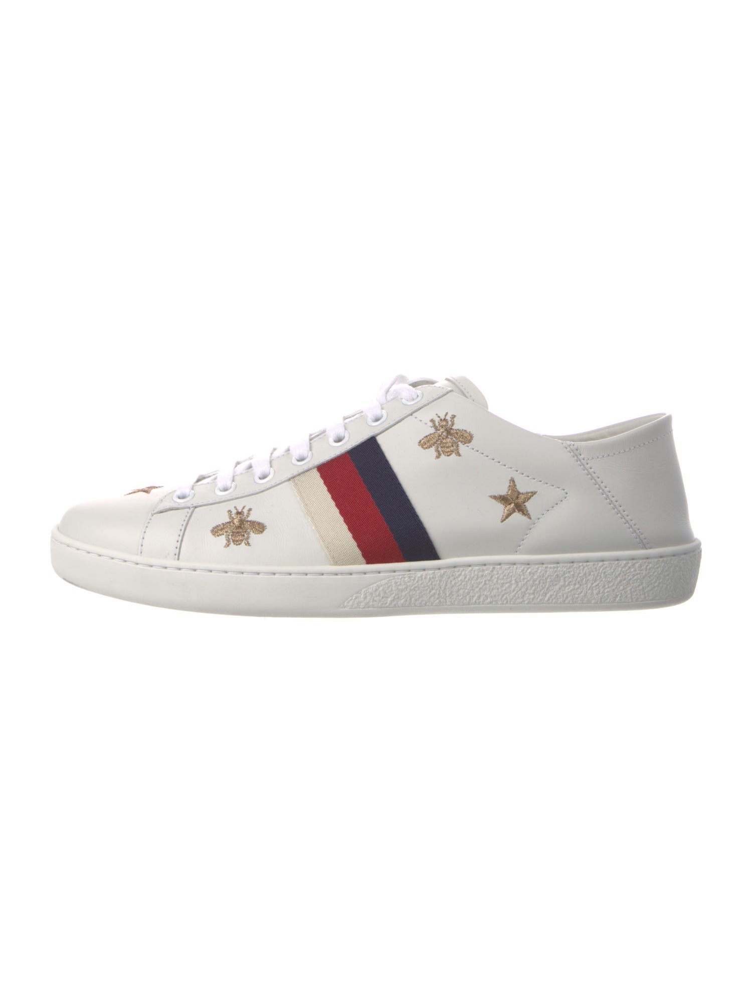 Gucci Sylvie Web Accent Leather Sneakers