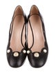 Gucci Faux Pearl Accents Leather D'Orsay Pumps