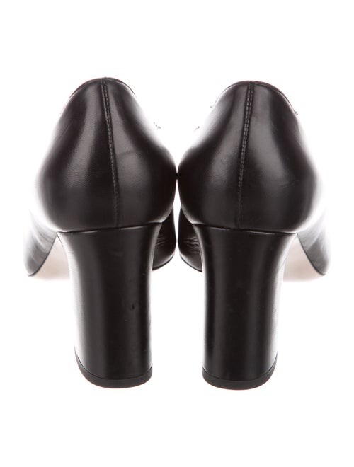 Gucci Faux Pearl Accents Leather D'Orsay Pumps