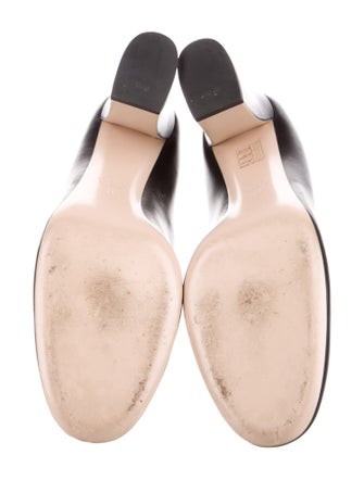 Gucci Faux Pearl Accents Leather D'Orsay Pumps