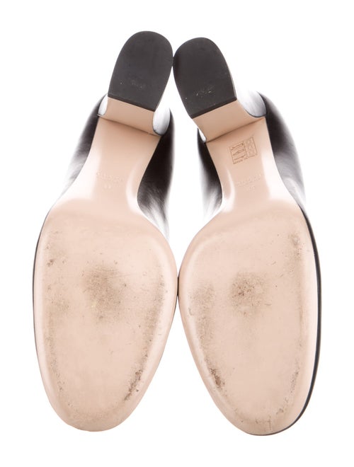 Gucci Faux Pearl Accents Leather D'Orsay Pumps
