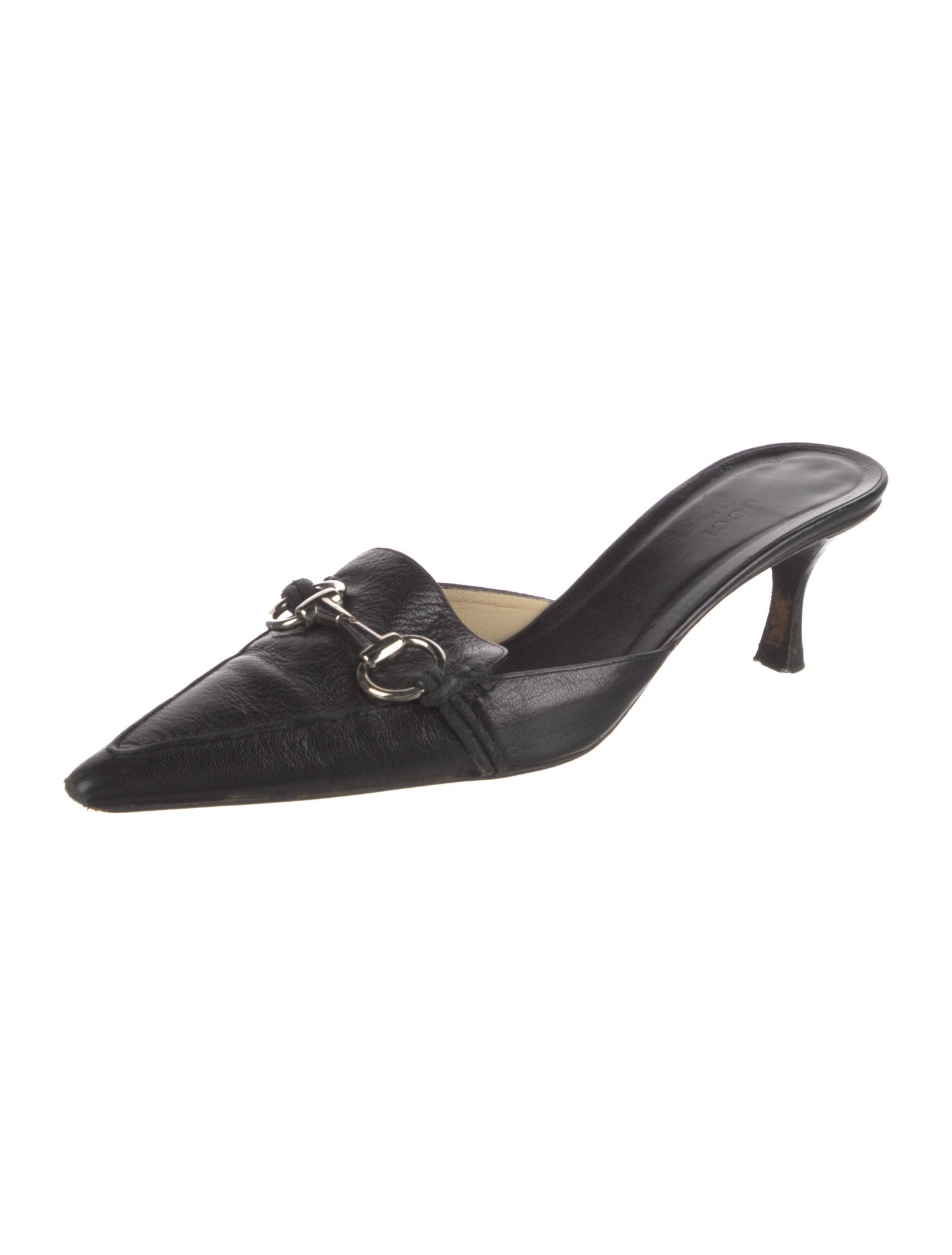 Gucci Horsebit Accent Leather Mules