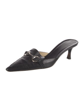 Gucci Horsebit Accent Leather Mules