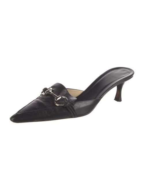 Gucci Horsebit Accent Leather Mules