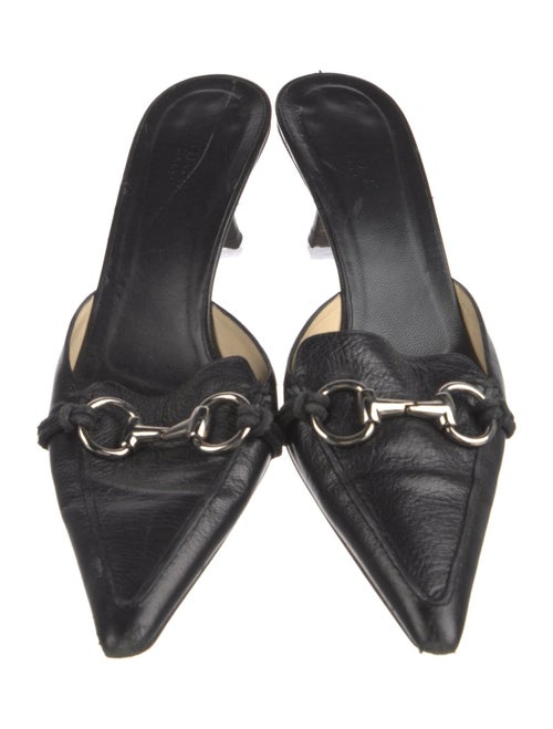 Gucci Horsebit Accent Leather Mules