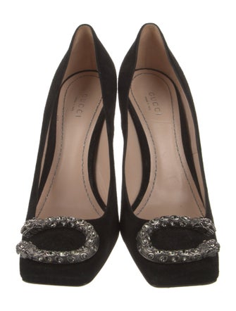 Gucci Dionysus Accent Suede Pumps