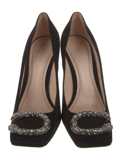 Gucci Dionysus Accent Suede Pumps