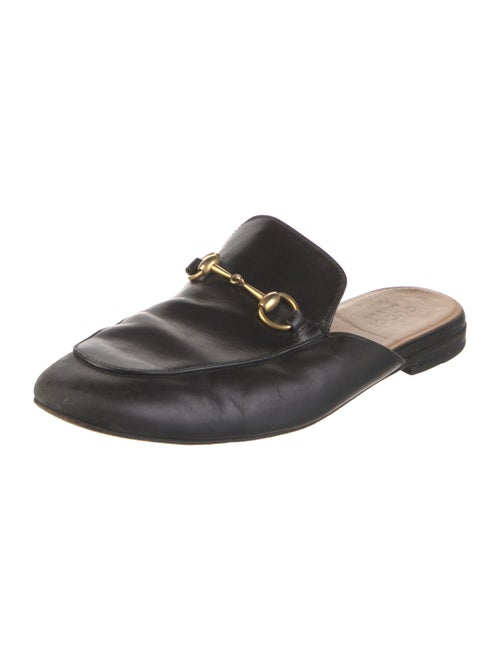 Gucci Horsebit Accent Leather Slippers