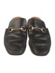 Gucci Horsebit Accent Leather Slippers