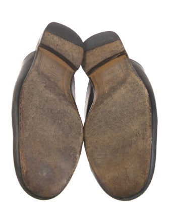 Gucci Horsebit Accent Leather Slippers