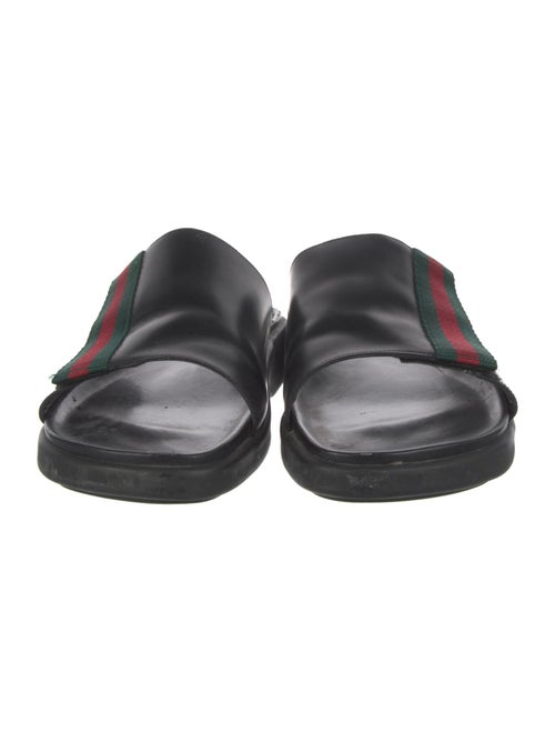 Gucci Web Accent Leather Slides