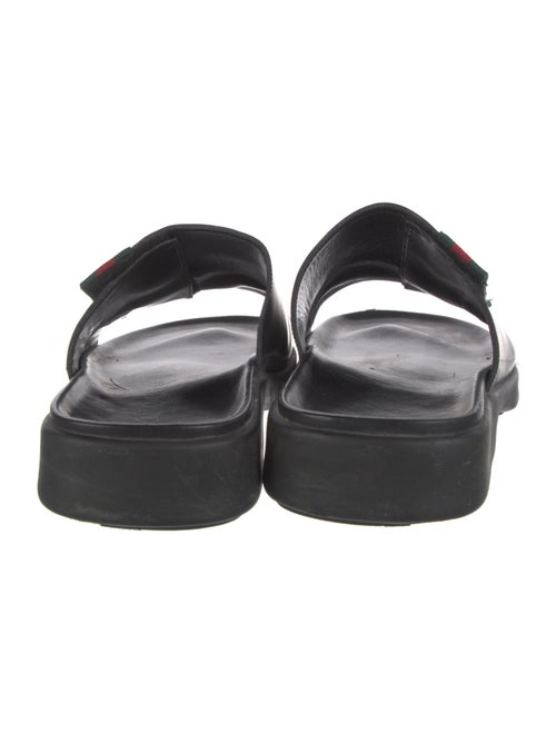Gucci Web Accent Leather Slides