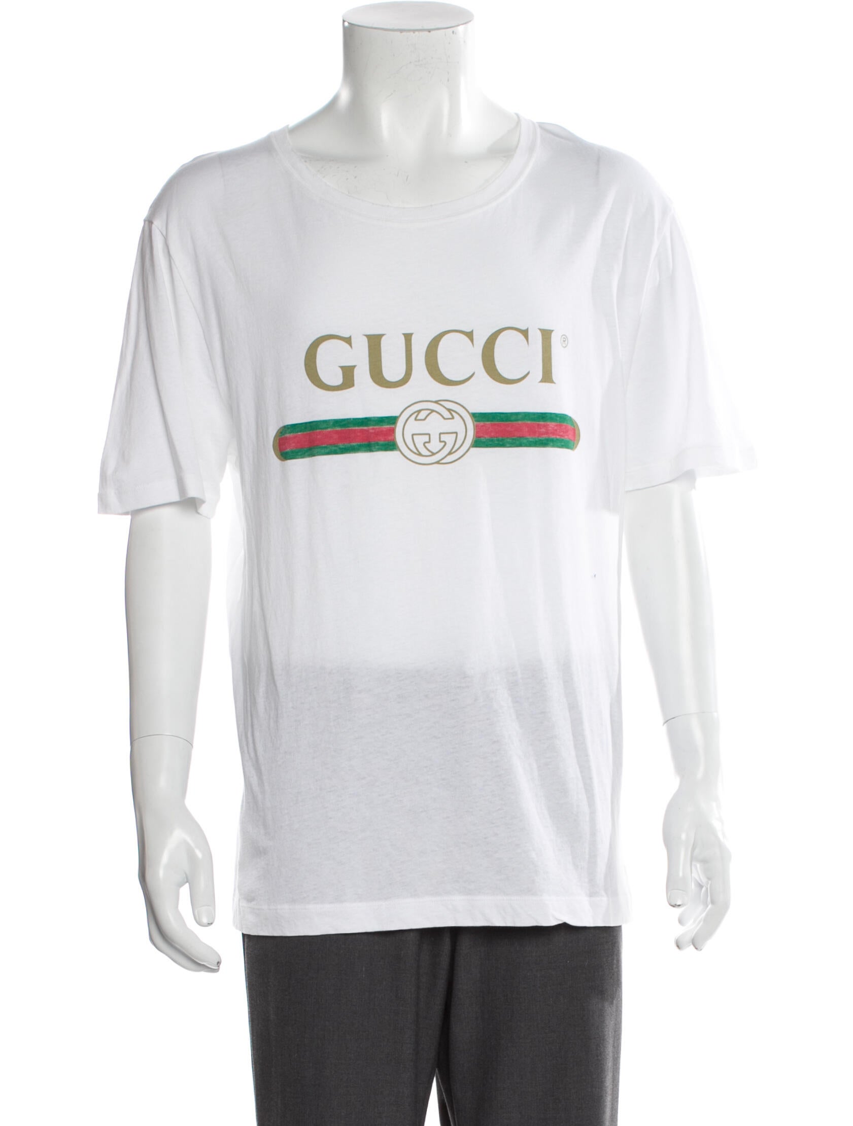 Gucci Web Accent Scoop Neck T-Shirt