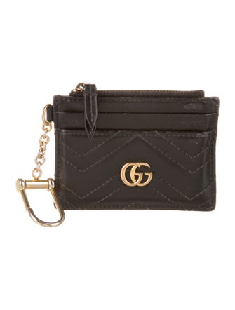 Gucci GG Marmont Keychain Wallet Double G Logo Wallet