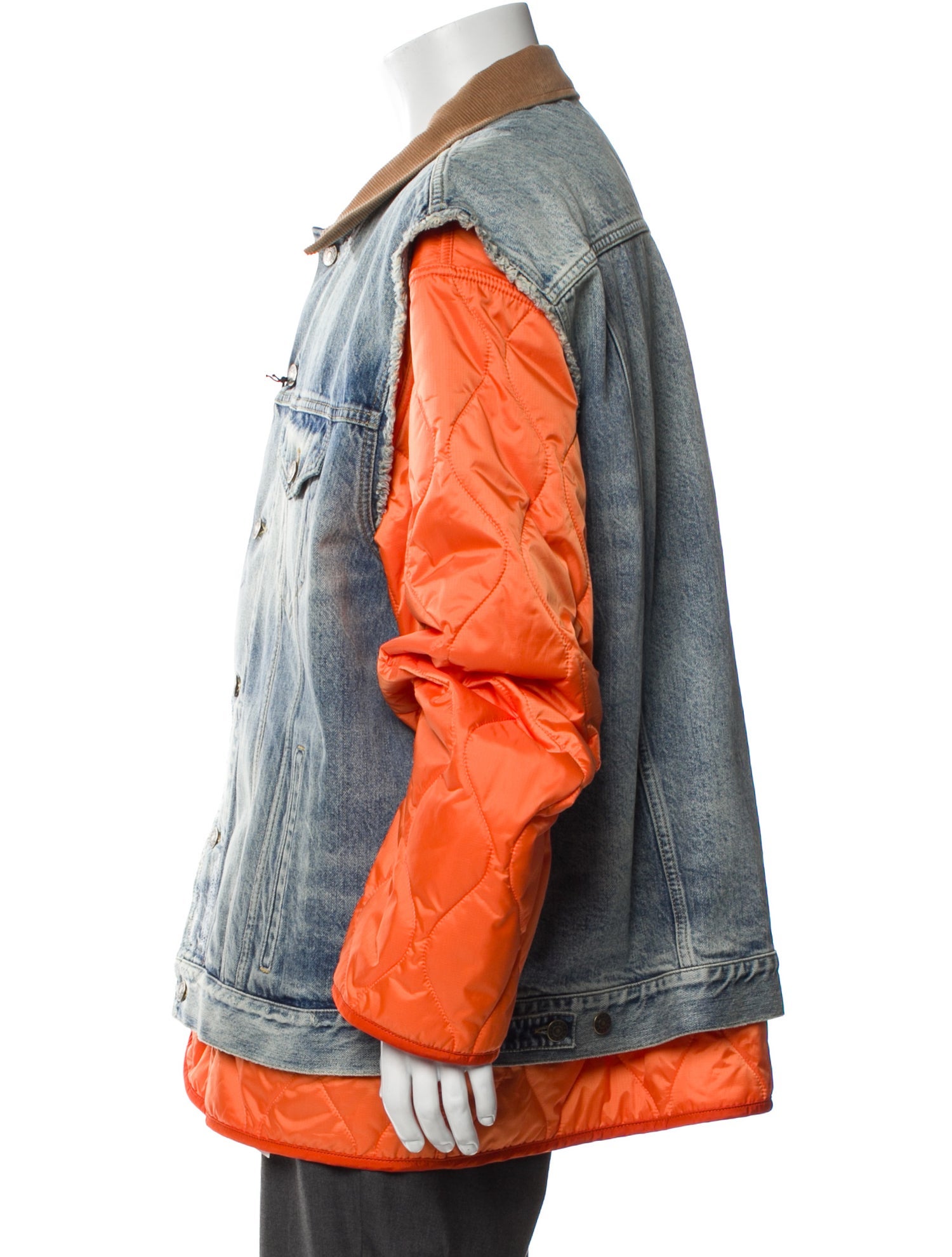 Gucci 2023 Colorblock Pattern Denim Jacket