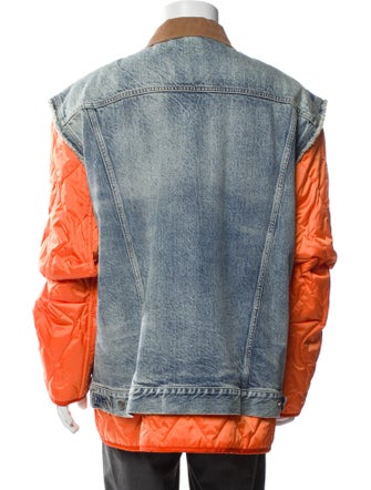 Gucci 2023 Colorblock Pattern Denim Jacket