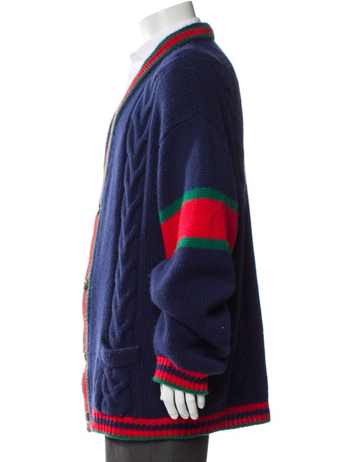 Gucci Web Accent Wool Cardigan