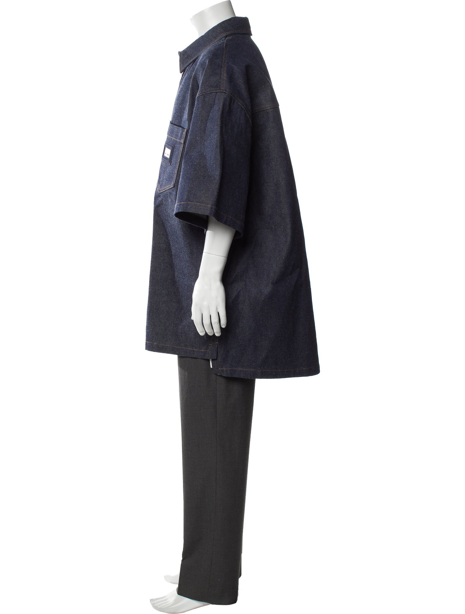 Gucci 2025 Web Accent Denim Shirt w/ Tags