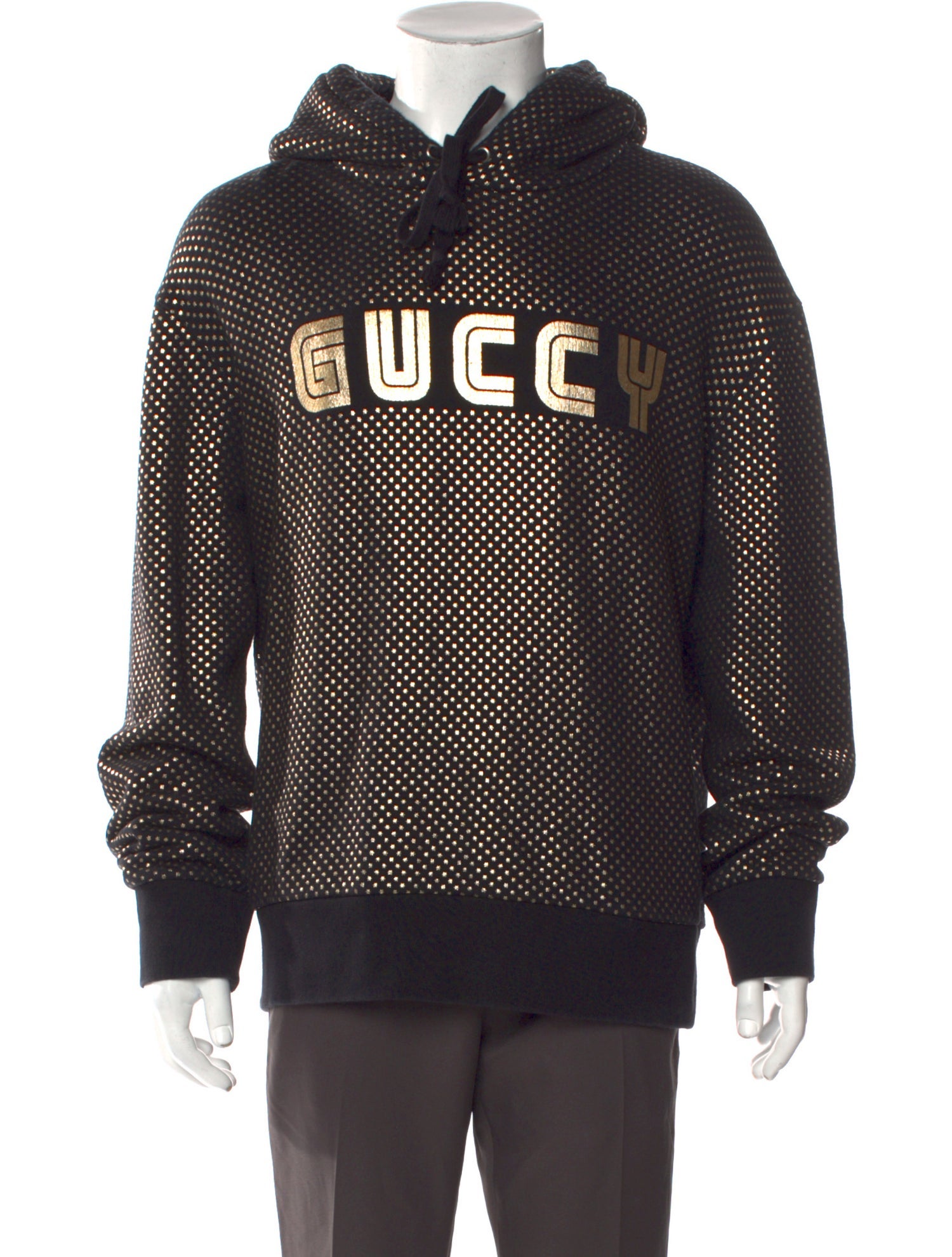 Gucci Polka Dot Print Crew Neck Hoodie