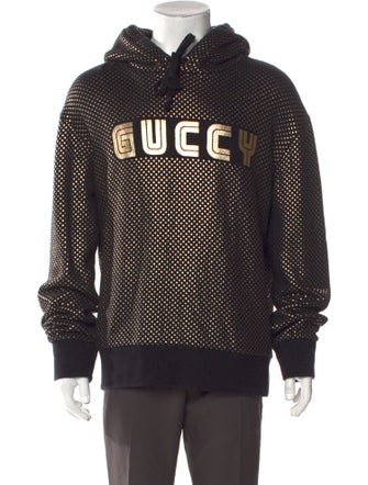Gucci Polka Dot Print Crew Neck Hoodie