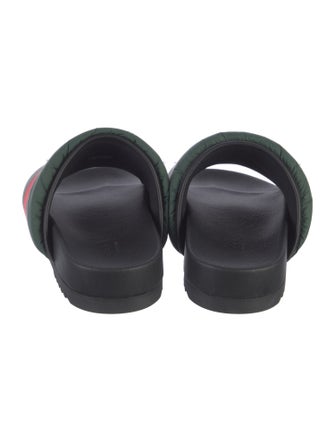 Gucci Web Accent Nylon Slides