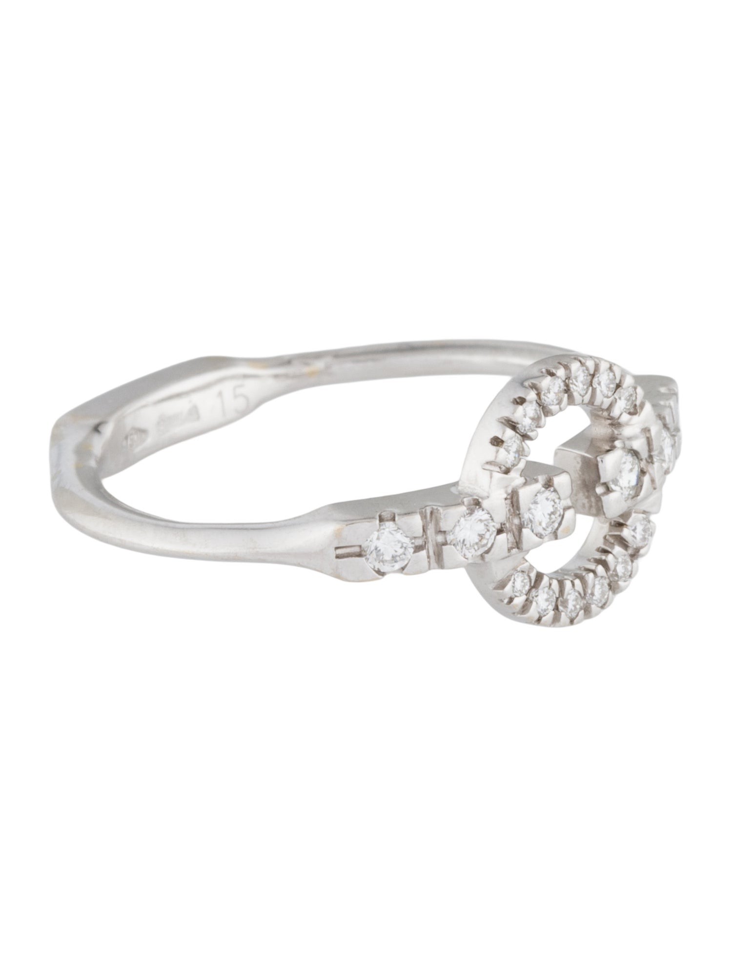 Gucci 18K Diamond Double G Band