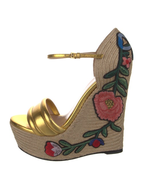 Gucci Leather Printed Espadrilles