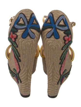 Gucci Leather Printed Espadrilles
