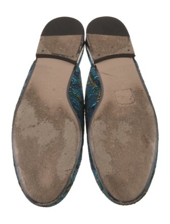 Gucci Printed Glitter Accents Mules