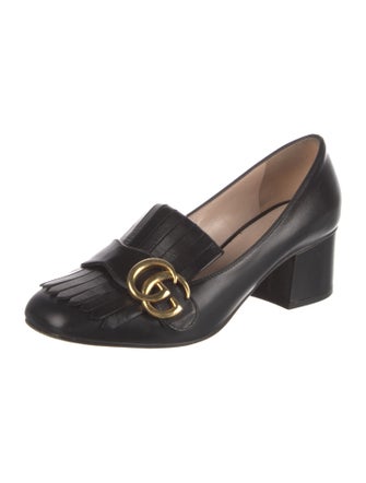 Gucci Double G Logo Leather Pumps