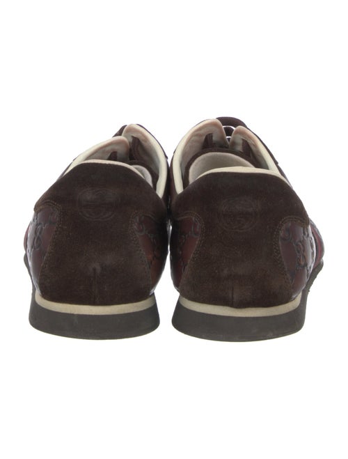 Gucci Web Accent Leather Sneakers