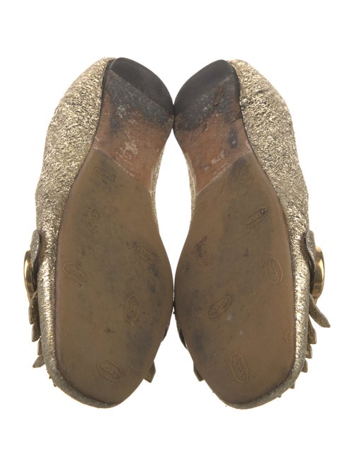 Gucci Double G Logo Leather Ballet Flats