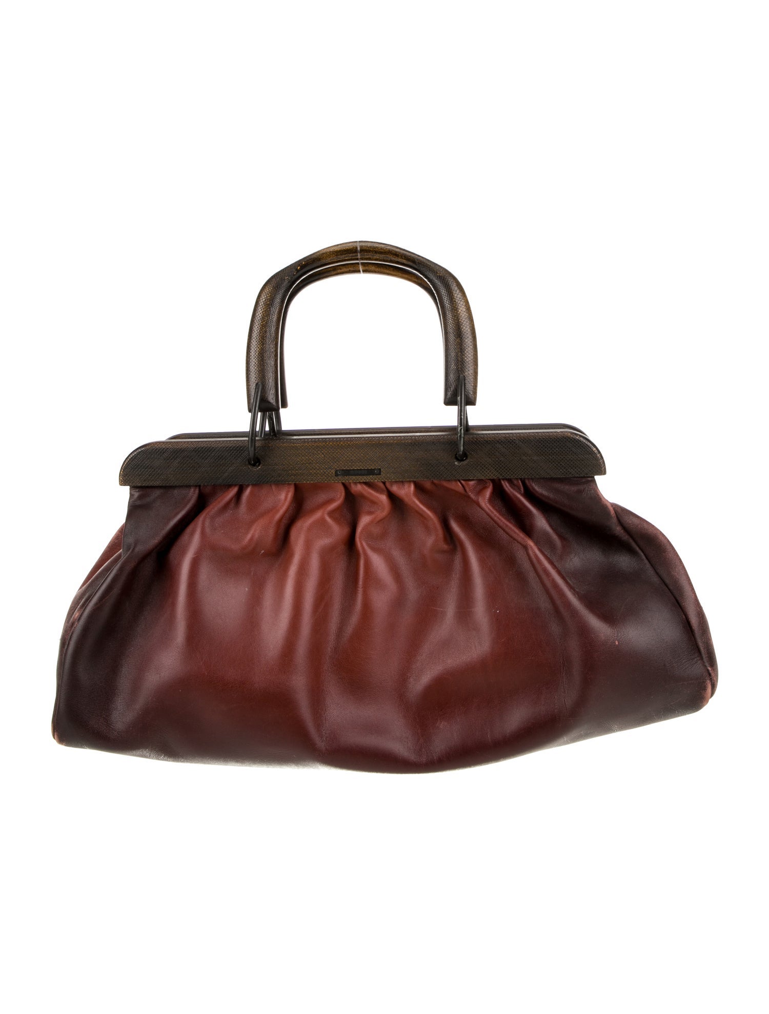 Gucci Leather Top Handle Bag Vintage