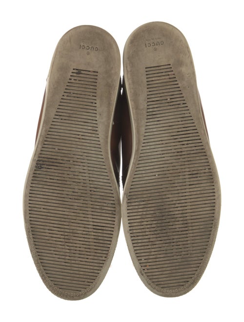 Gucci Web Accent Leather Lace-Up Boots